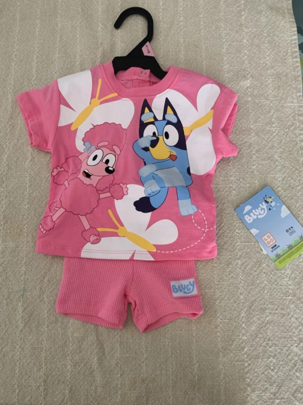Bluey Pink Girls Short  Set - Bluey Brand